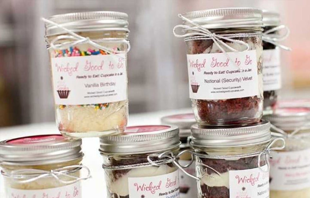 Sweets addicts would appreciate a jar from Wicked Good Cupcakes.