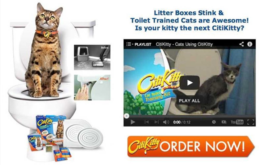 CitiKitty helps potty train your cat to use the toilet. Seriously.