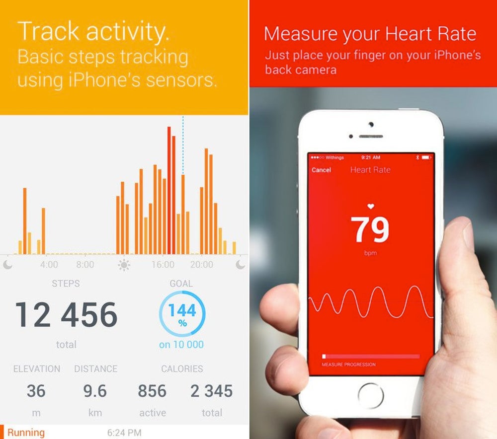 Health Mate uses your iPhone's sensors to track your activity and heart rate.
