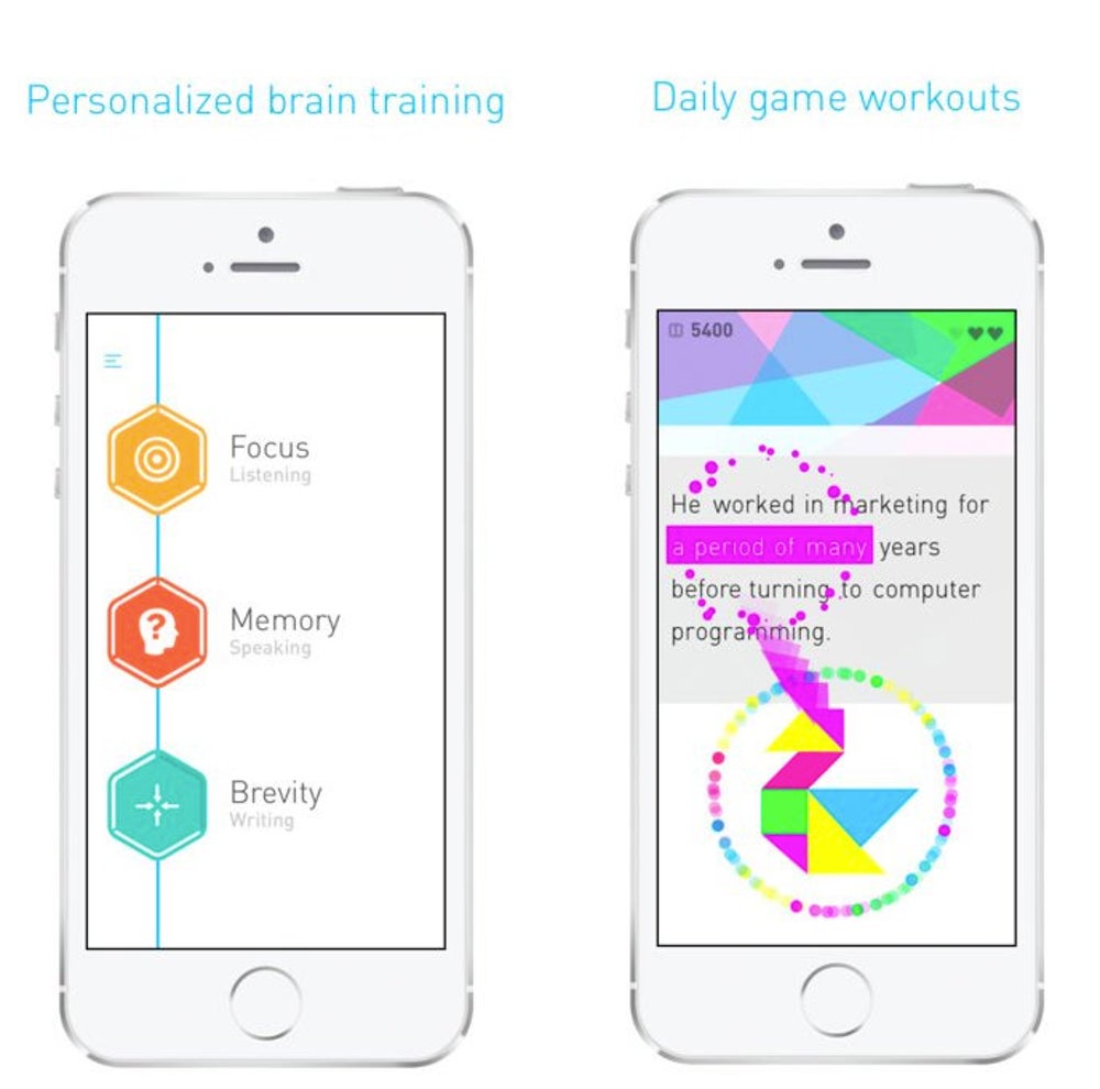 Elevate helps you improve your memory, focus, and speaking skills.