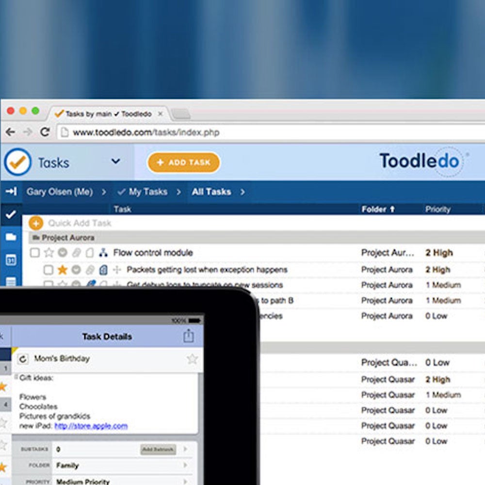 Toodledo Plus Online Task Manager