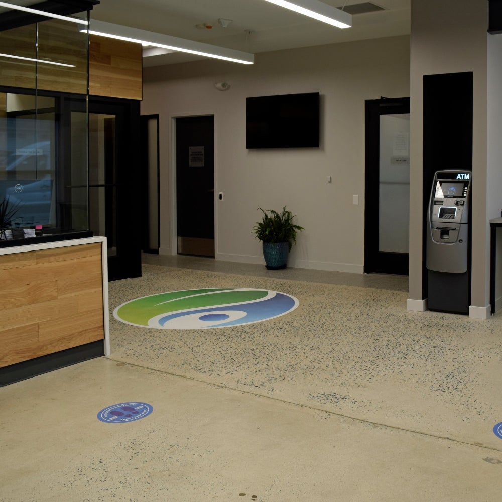 Socially-distanced entryway