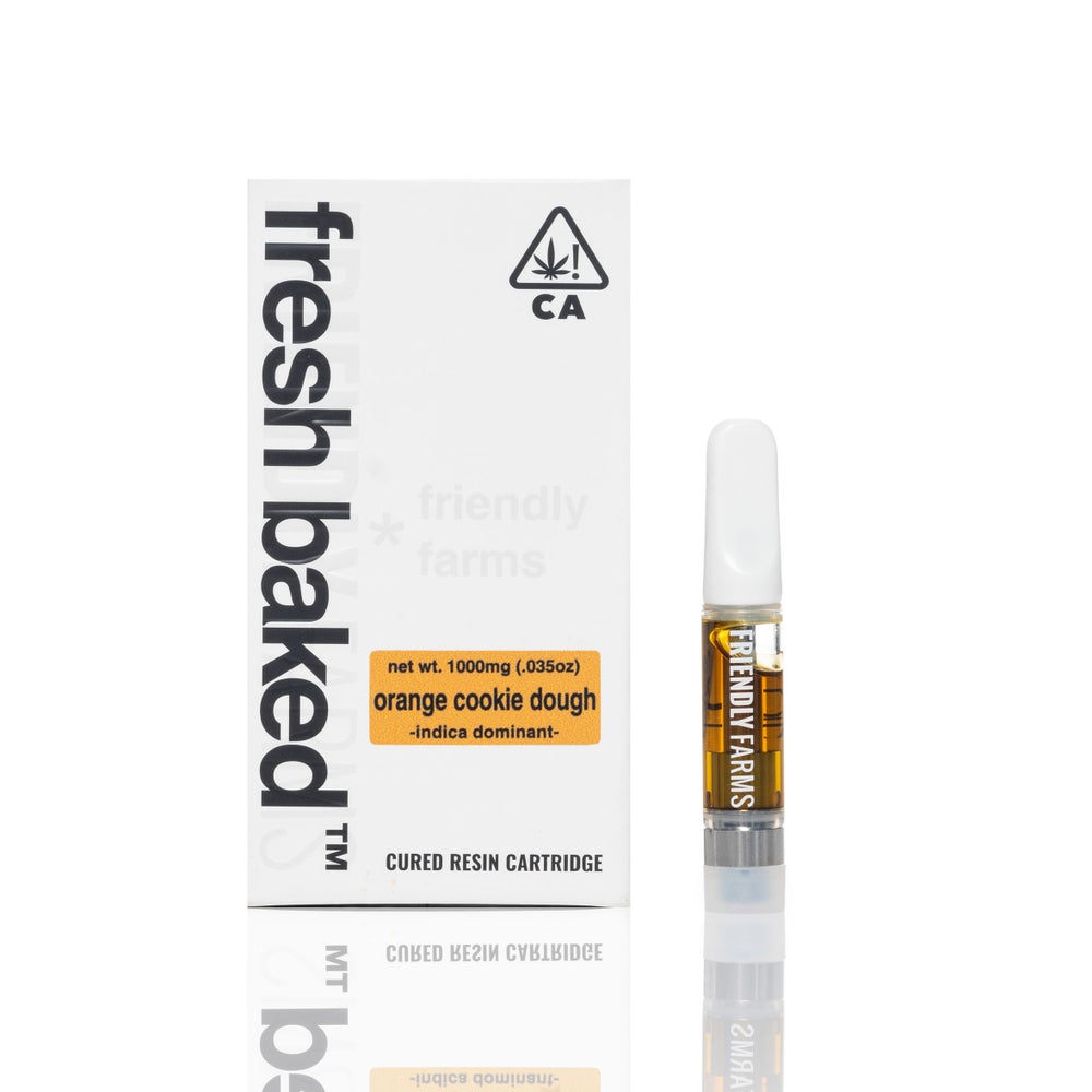 Fresh Baked X Friendly Farms Orange Cookie Dough 1g Cured Resin Cartridge