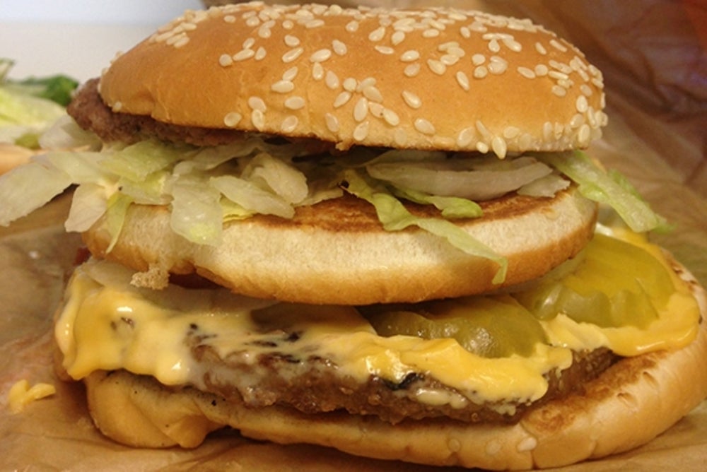 3. Combine to create the McWhopper Frankenburger.