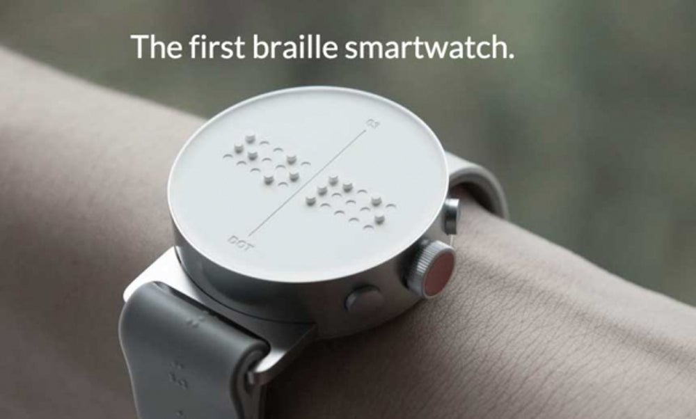 Dot Smartwatch with Braille