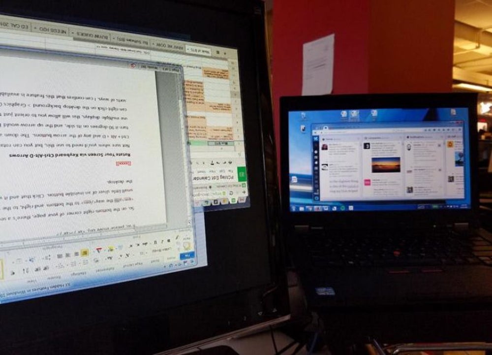 Rotate Your Screen via Keyboard Ctrl-Alt-D Arrows