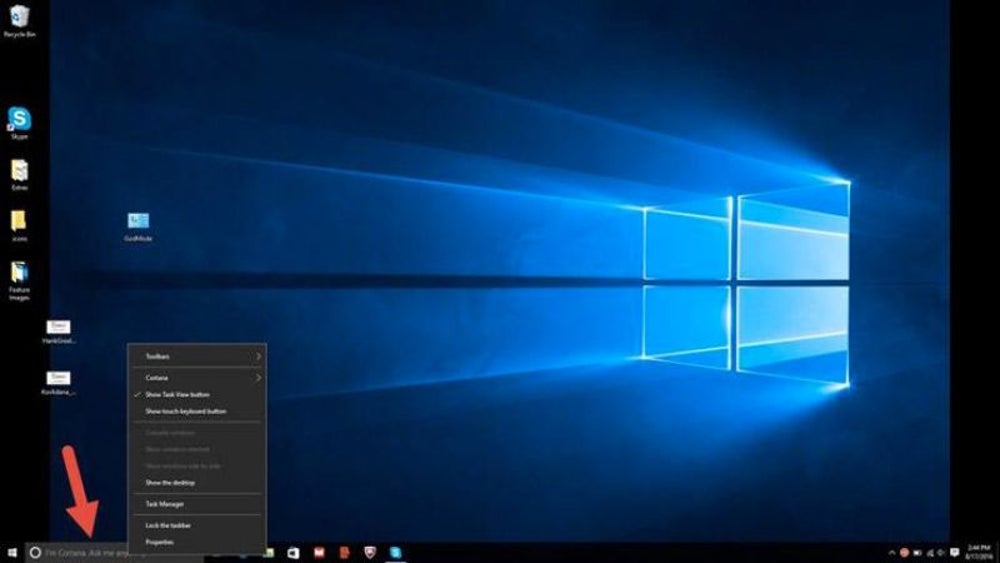 Right-Click on the Taskbar