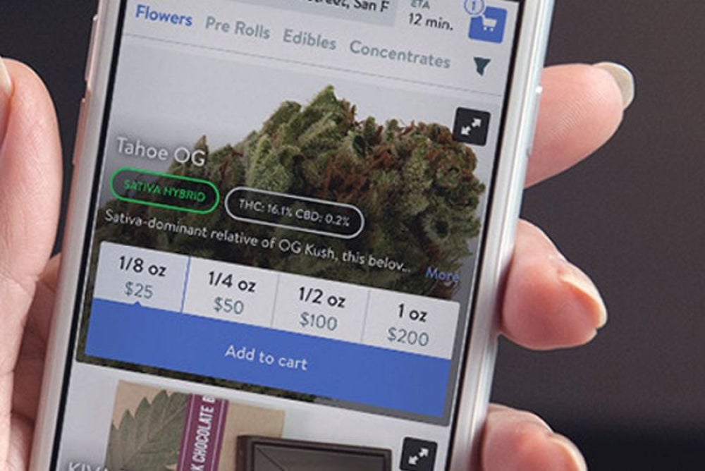On-demand medical marijuana delivery service