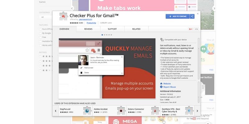 Read your email without opening Gmail.