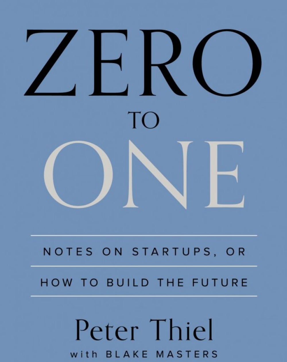 ZERO TO ONE by Peter Thiel
