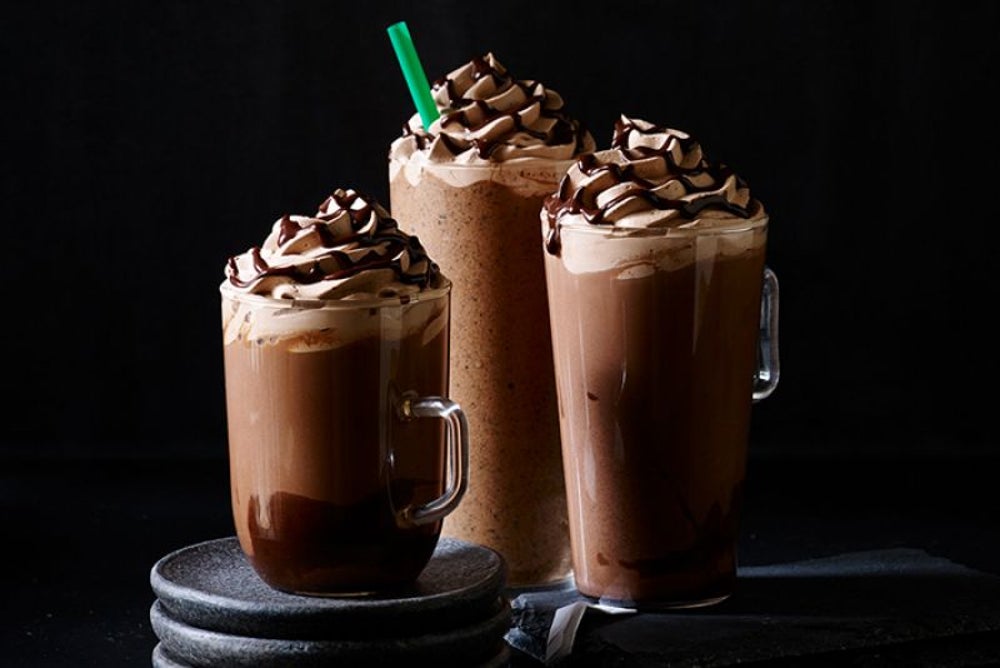 Get your chocolate fix with Starbucks Molten Latte.