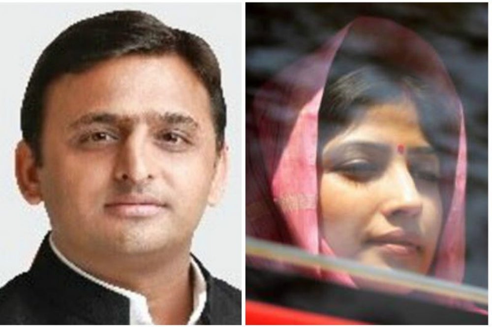 Akhilesh Yadav and Dimple Yadav
