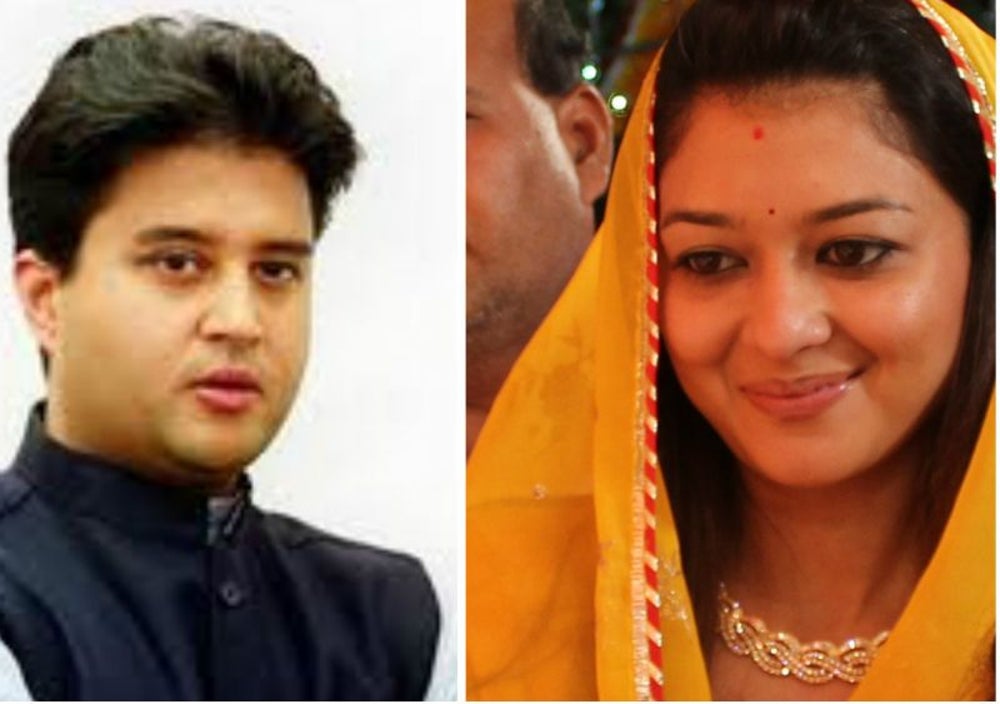 Jyotiraditya Scindia and Priyadarshini Scindia