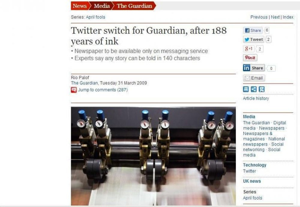 The Guardian Goes All Tweet (2009)