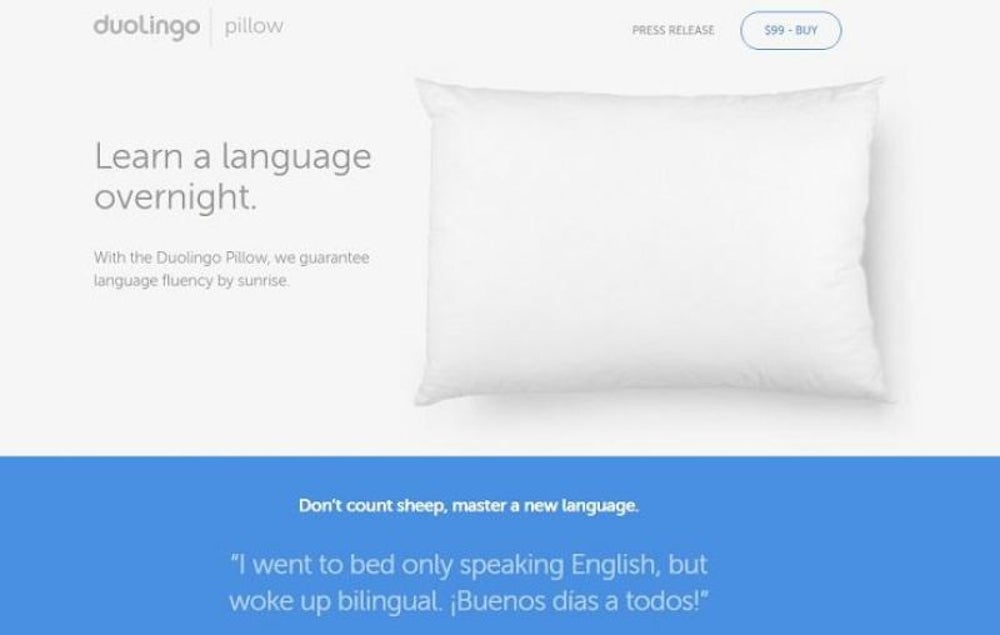 Duolingo Pillow (2016)