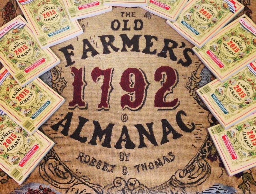Almanacs: Old Farmer's Almanac founded in 1792