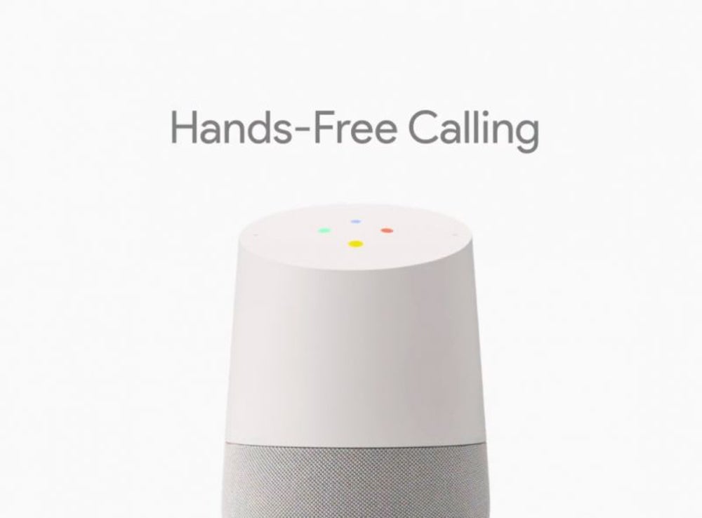 Hands-free calling on Google Home