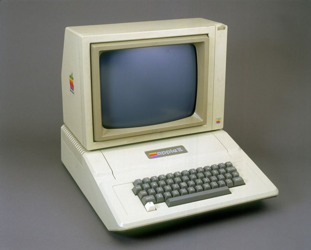 Apple II arrives on the scene.