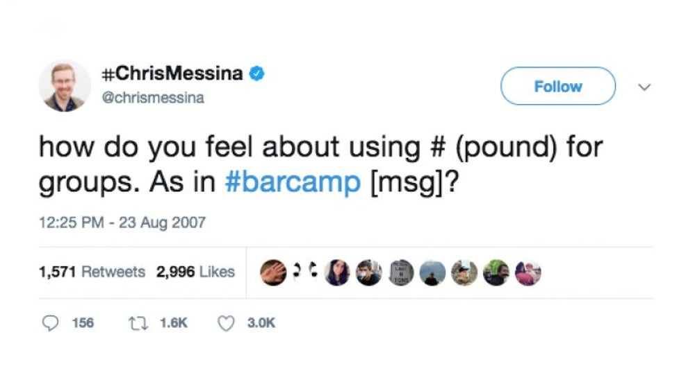 The first hashtag was very practical.