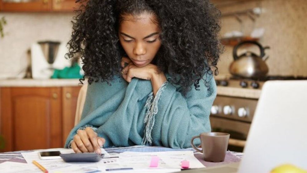Your bank balance is less than $100.