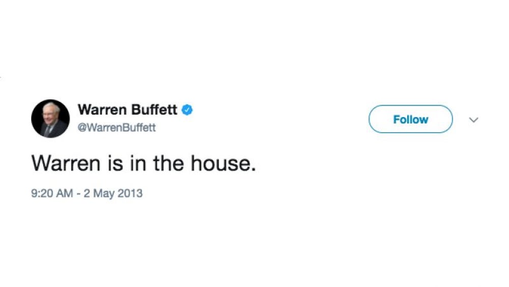 He’s officially “in the house.”