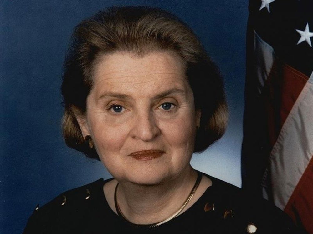 Former U.S. Secretary of State Madeline Albright was raising a family while beginning her political career.