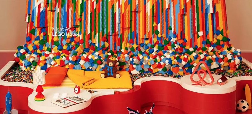 A house made of Lego.
