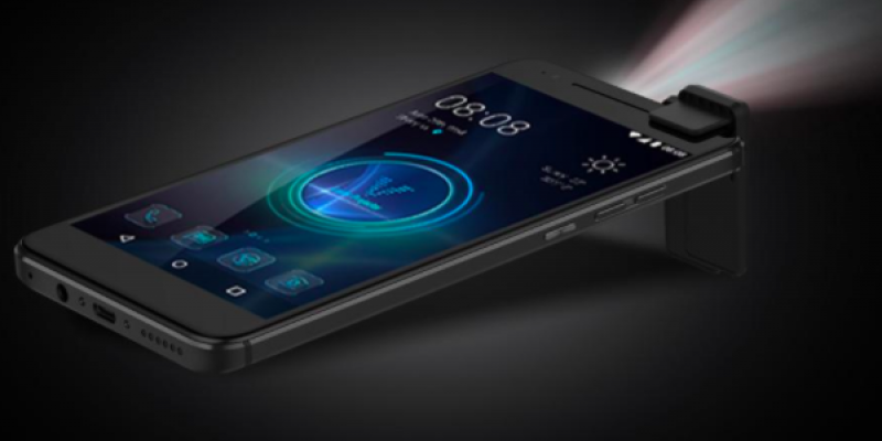 A phone that can project movies and presentations.