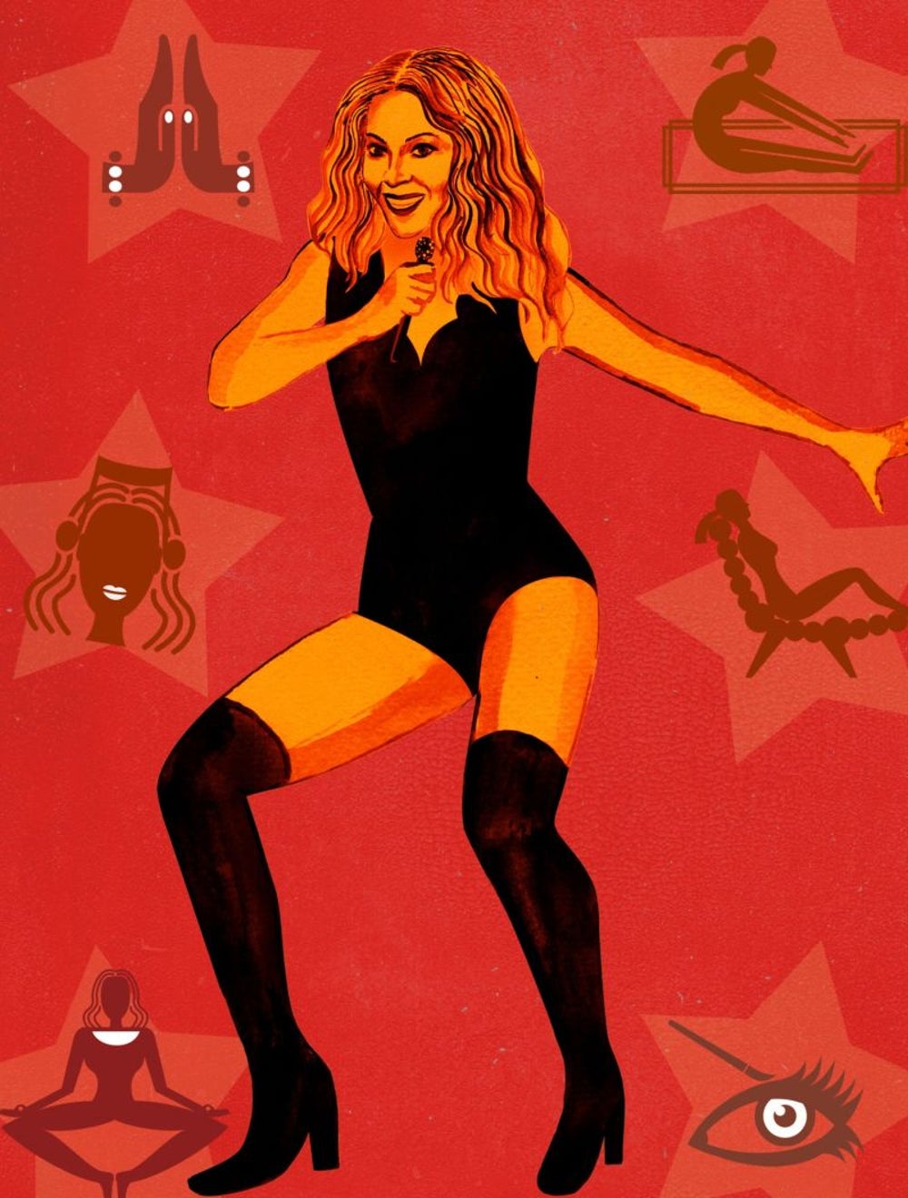 Beyoncé has a pre-show routine that lasts hours.