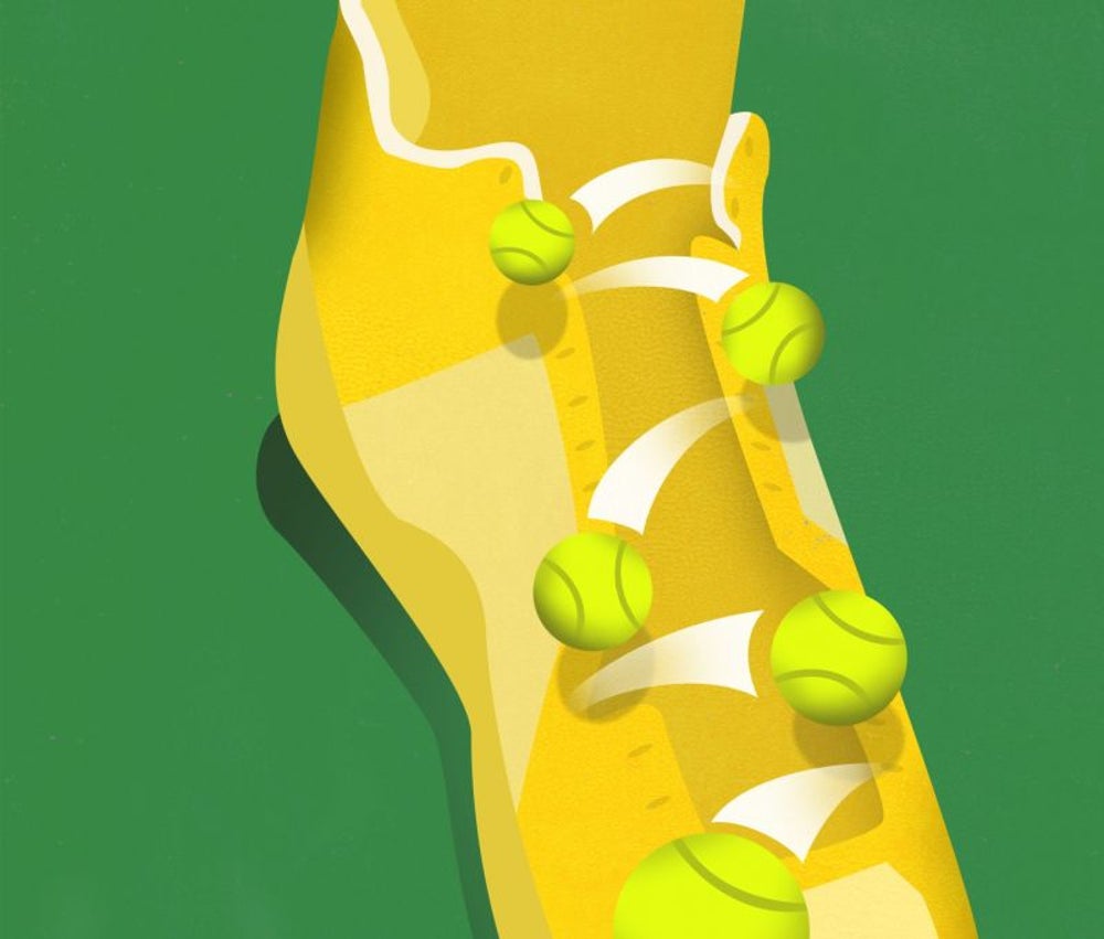 Serena Williams ties her laces a certain way.