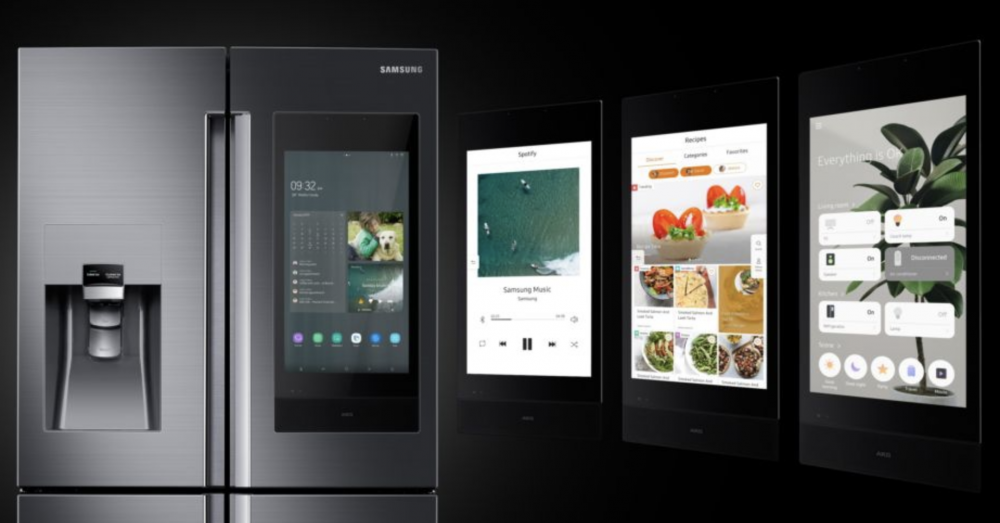 9. Un refrigerador con pantalla digital para fotos, notas y recetas paso a paso