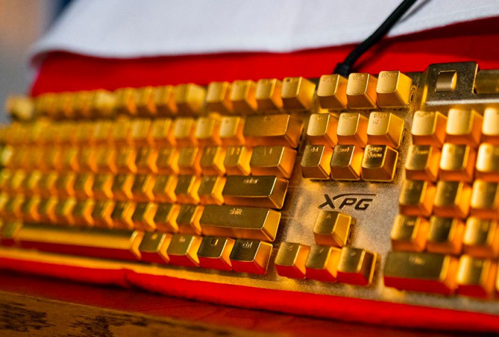A $10,000 gold-plated keyboard.
