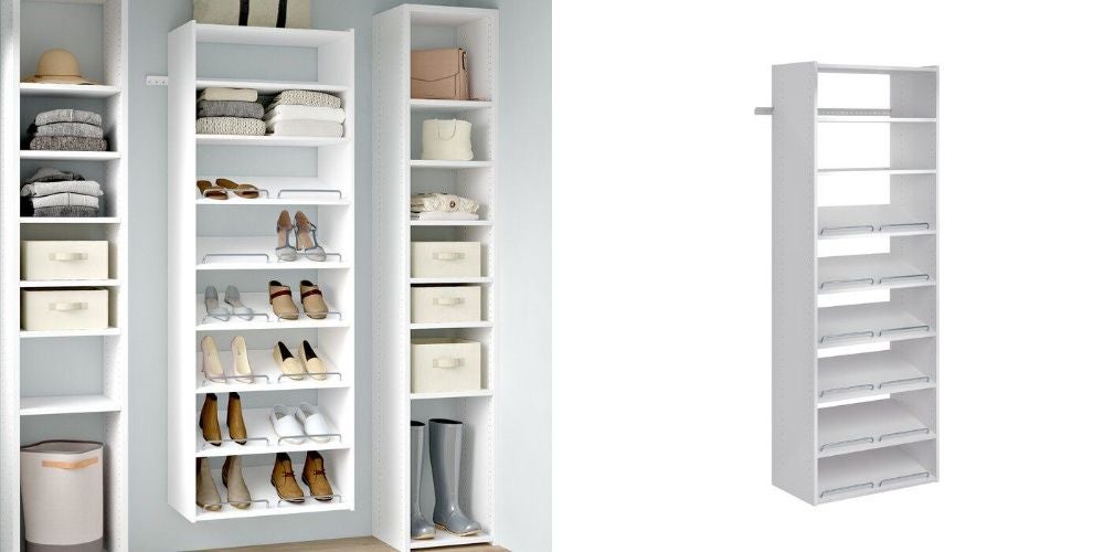 White Grid Shoe Shelves - $219.99