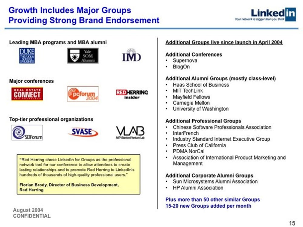 "This is mostly a mistake slide because customer slides are more appropriate for enterprise pitches."