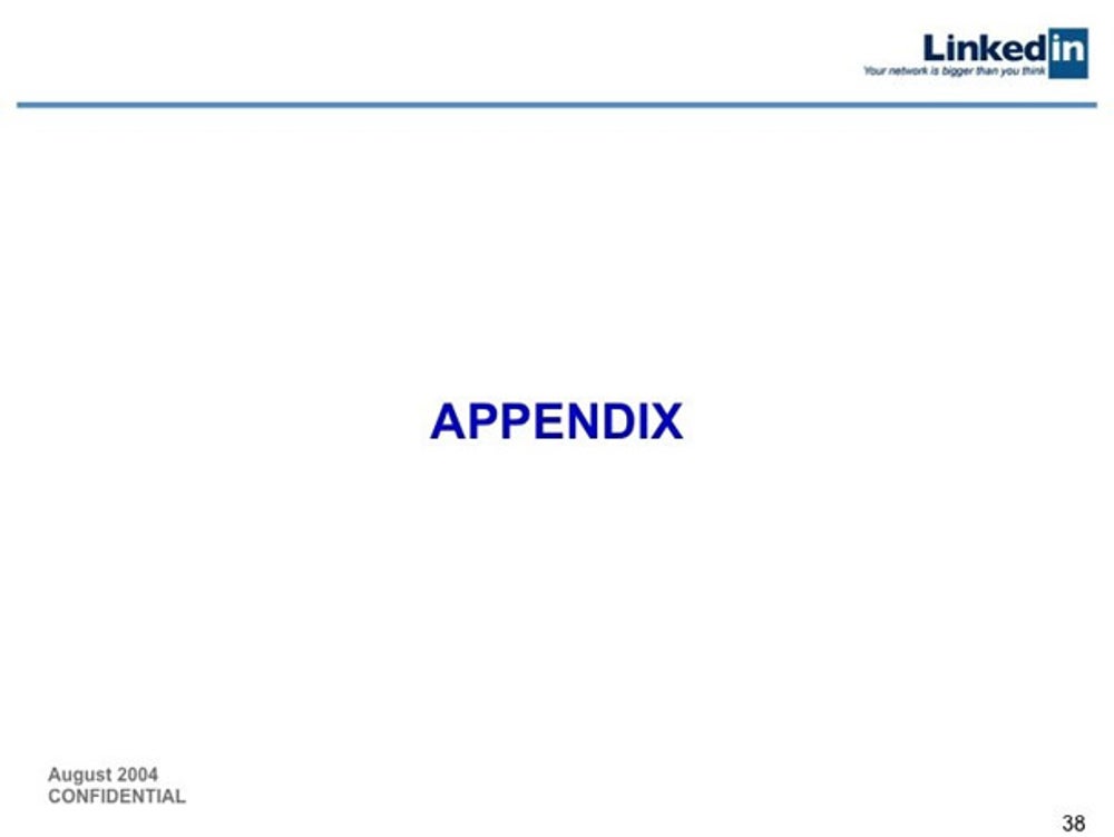 "You don't have to have an appendix, but if you anticipate serious questions from the kinds of investors you want, preparing appendix slides with structured answers is impressive."