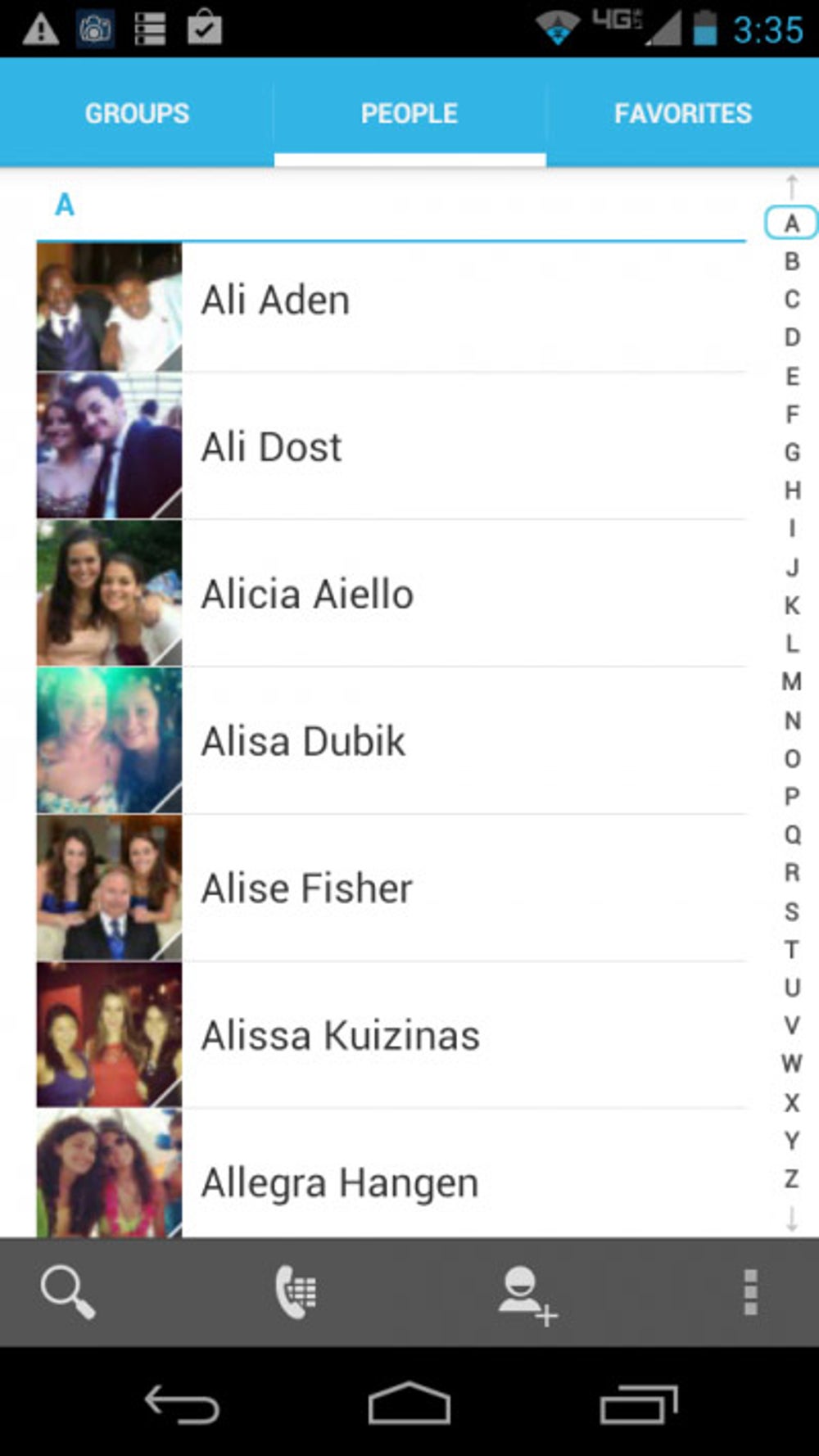 Images with Contact List