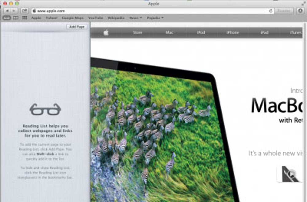 Sync reading lists in Safari